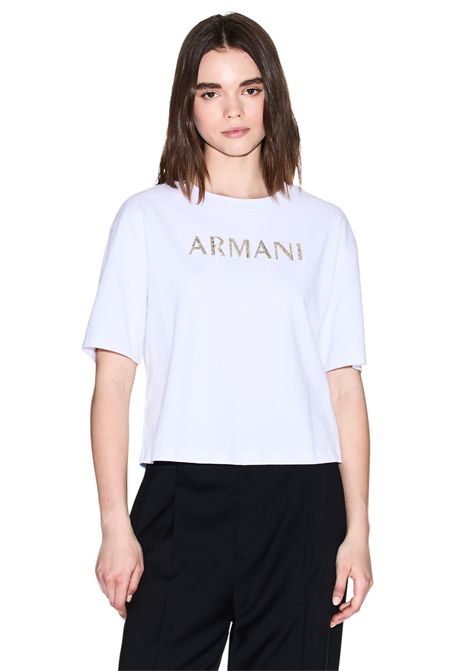 t-shirt cropped con applicazioni ARMANI EXCHANGE | T-shirt | XW001364 AF15085U0002